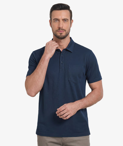 Polo de golf texturé à poche