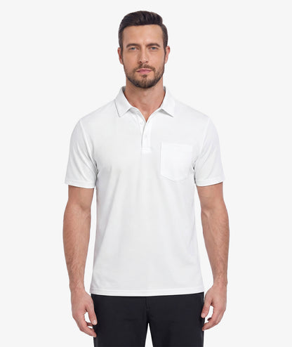 Polo de golf texturé à poche