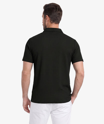 Polo de performance en maille gaufrée