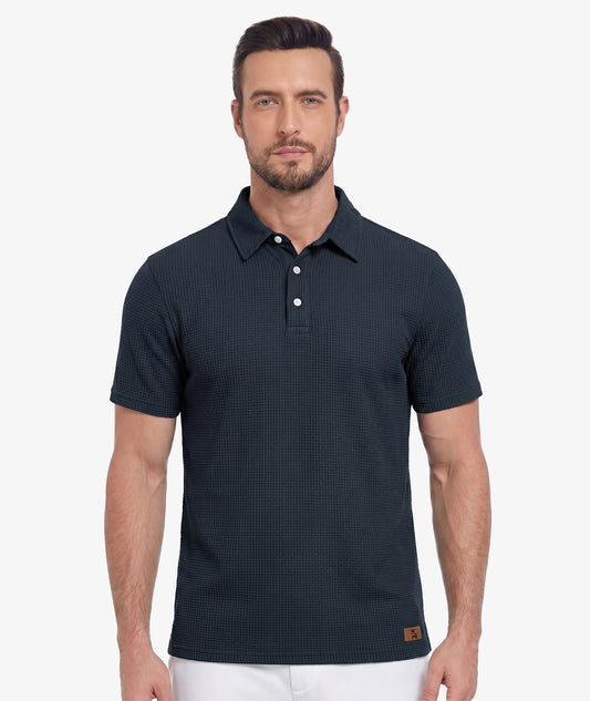 Polo de performance en maille gaufrée