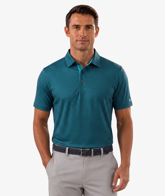 Polo de golf à chevrons