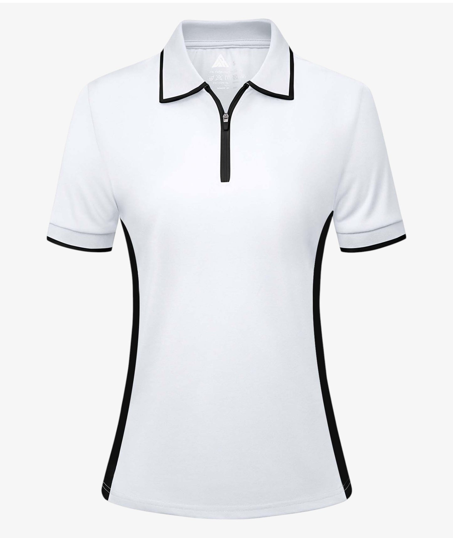 Contrast Zip Performance Polo
