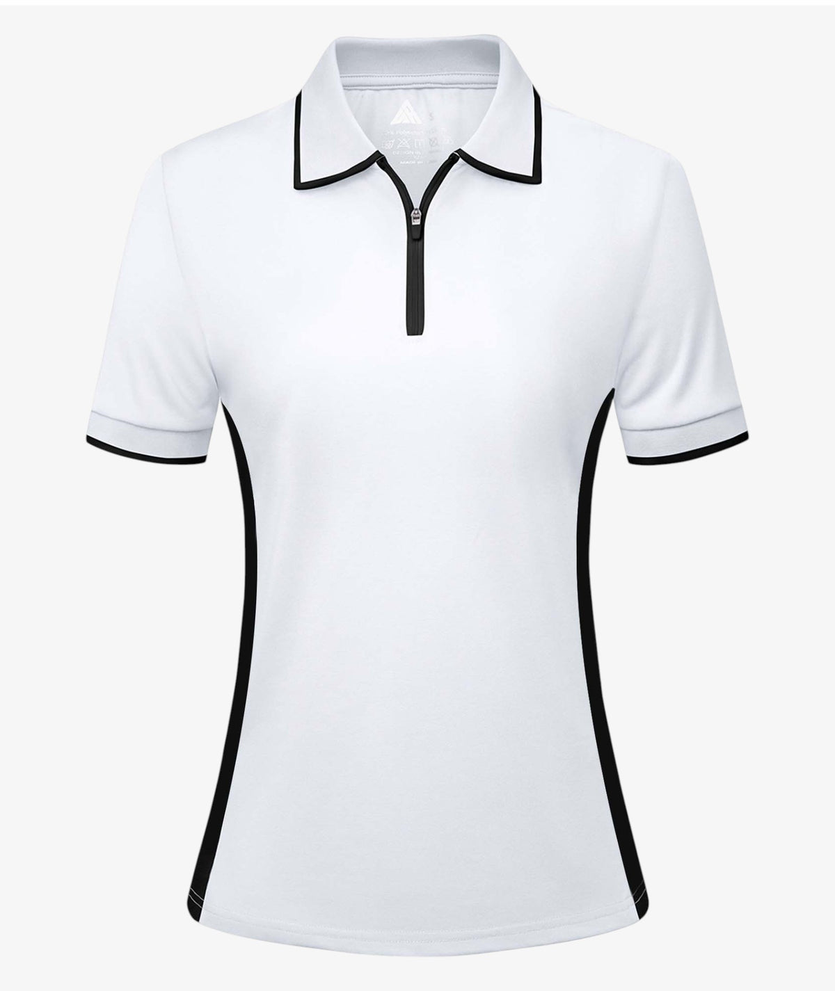 Contrast Zip Performance Polo