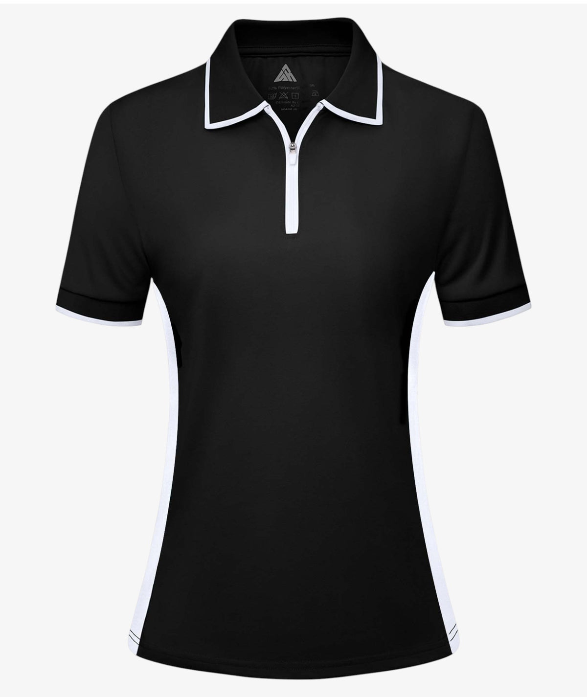 Contrast Zip Performance Polo