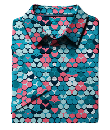 Polo de golf Tropic Grid