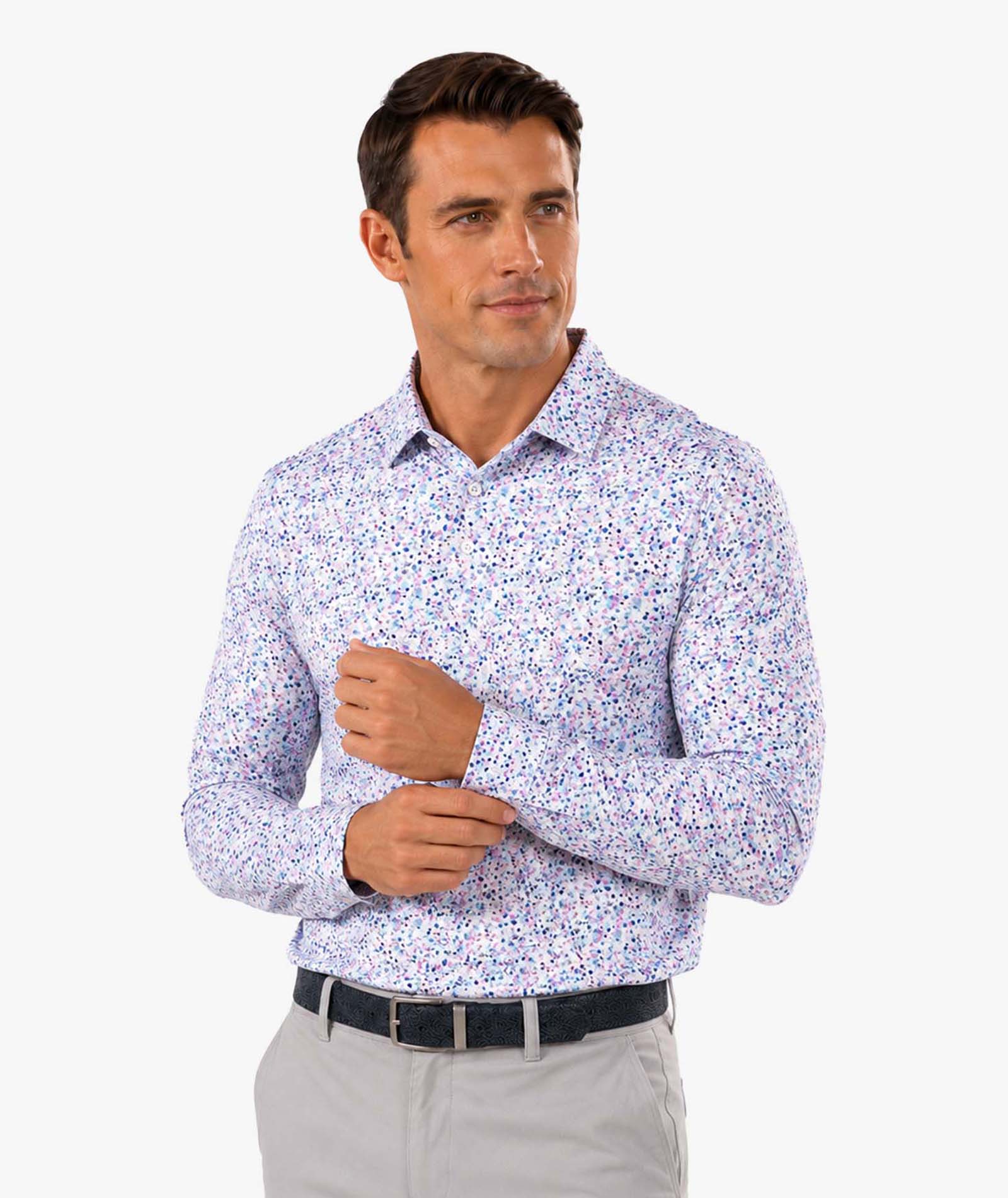 Polo imprimé fleuri