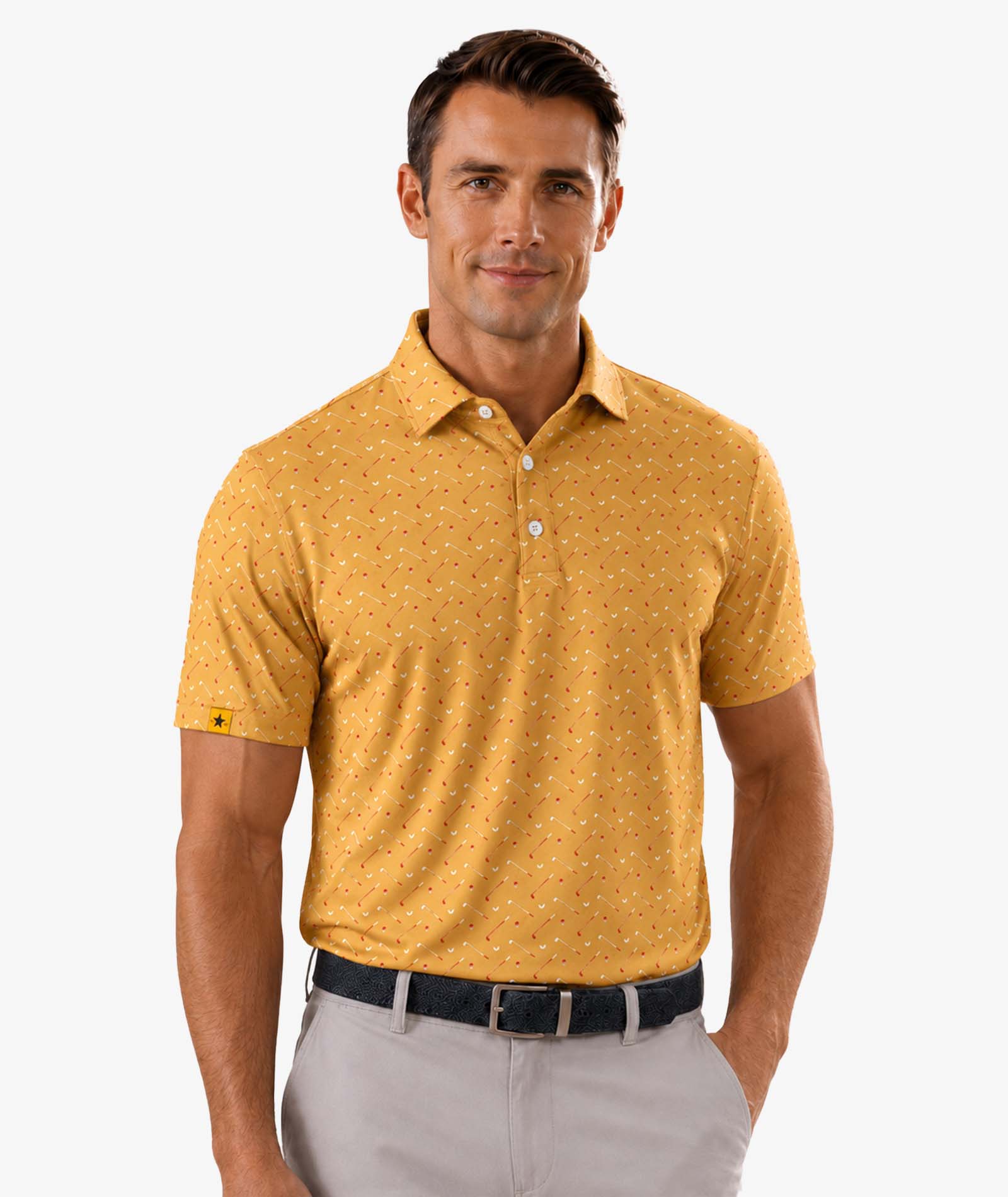 Golf Club Print Polo