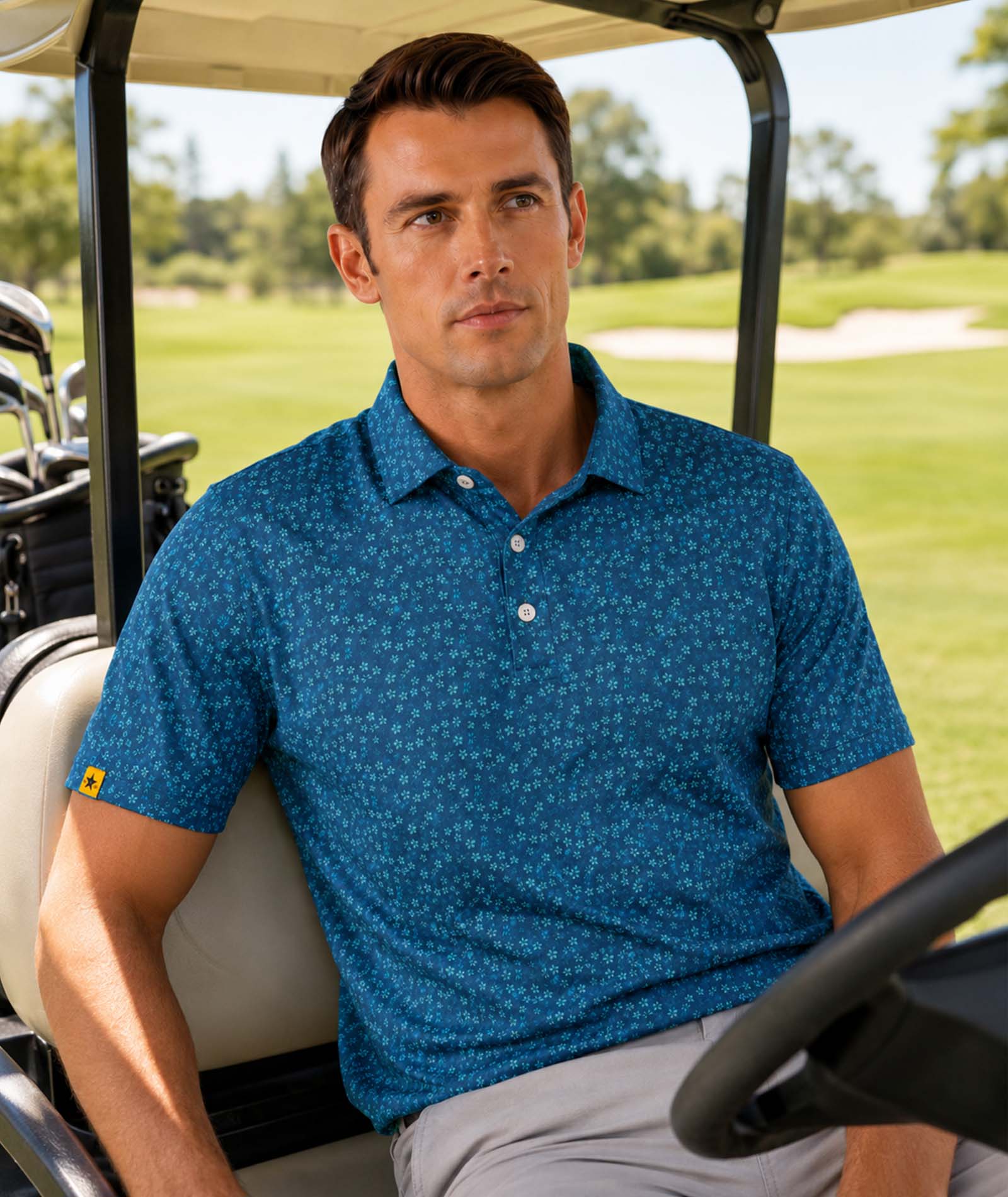 Polo de golf Coastal Bloom