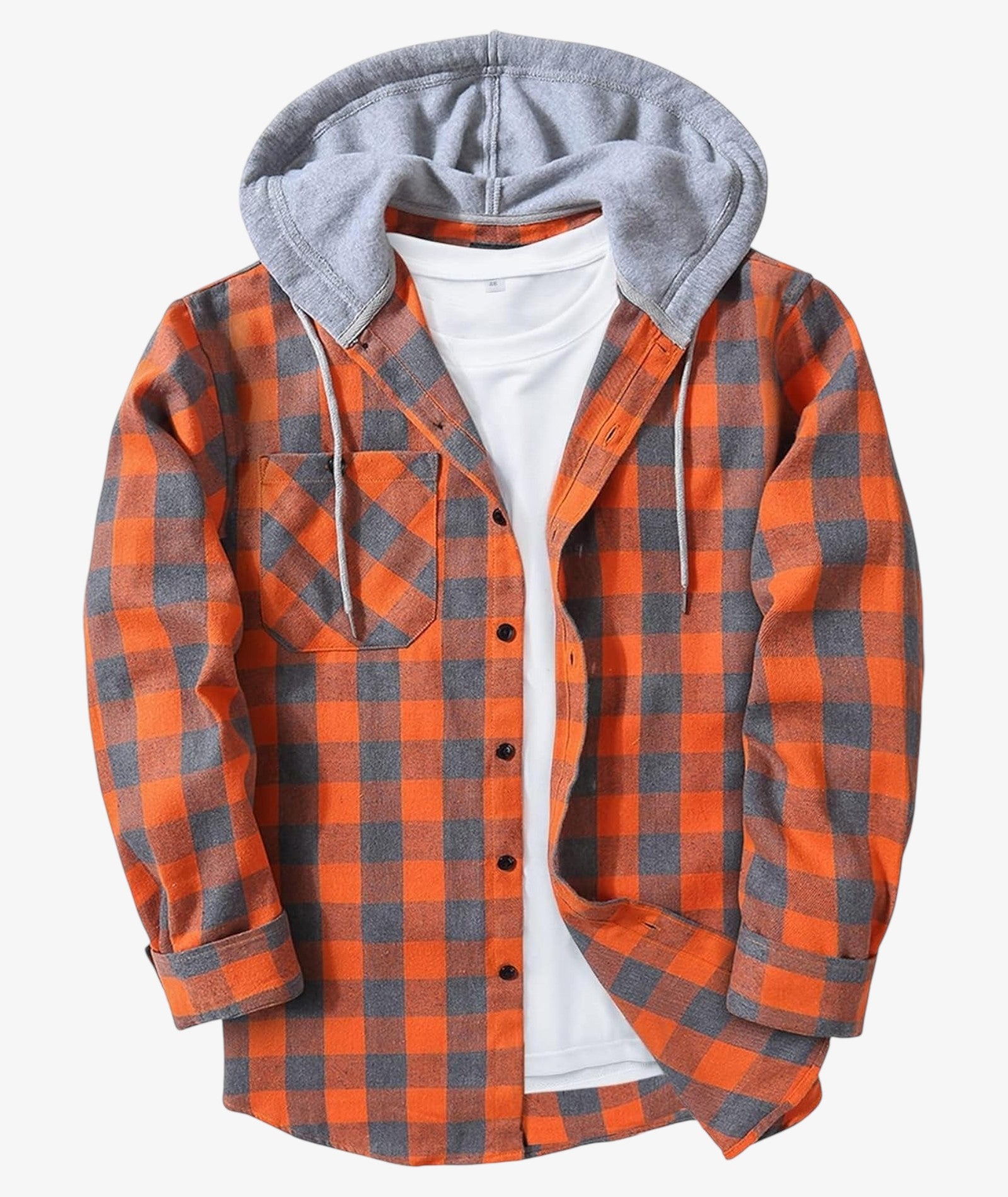 Camisa a cuadros con capucha