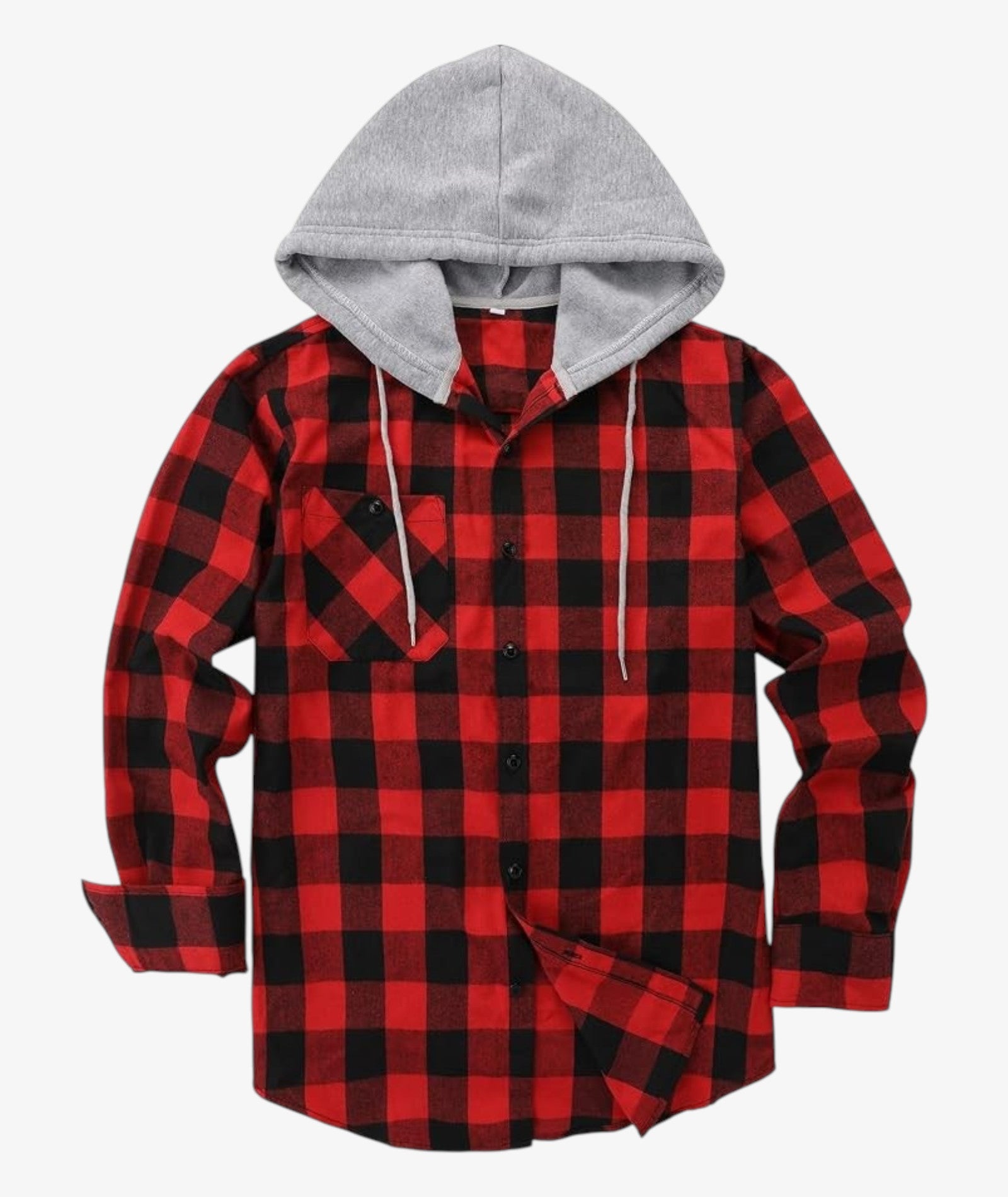 Camisa a cuadros con capucha
