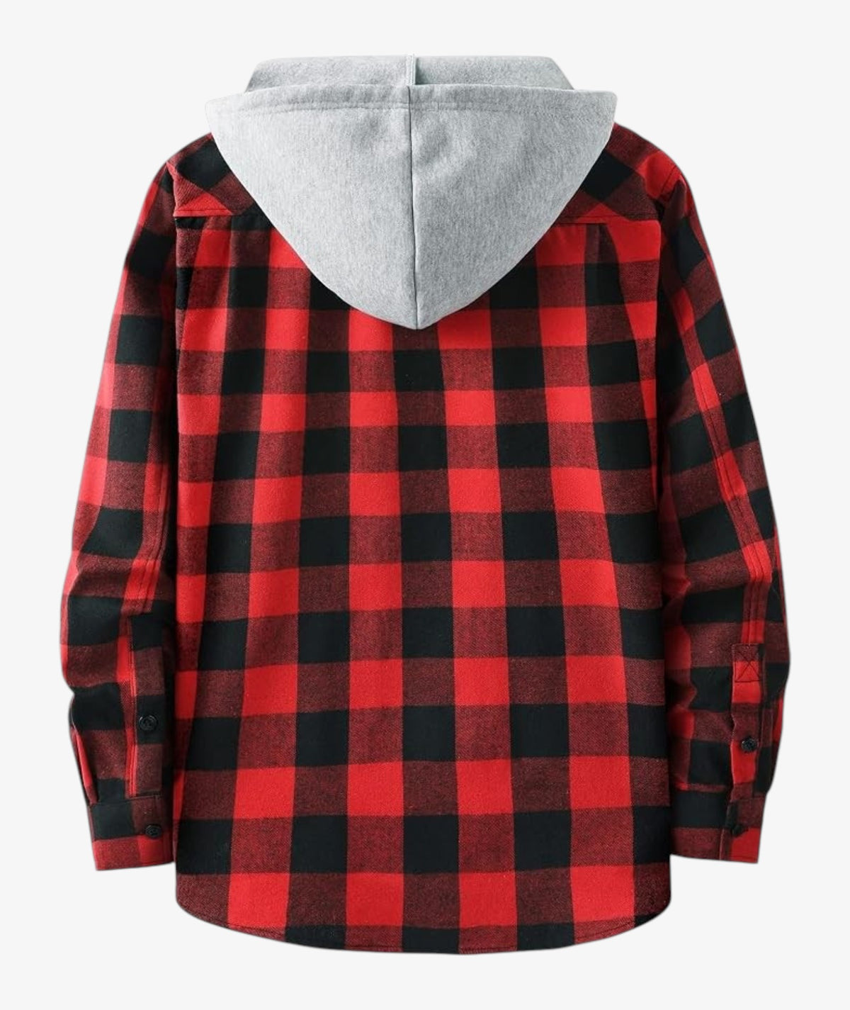 Camisa a cuadros con capucha