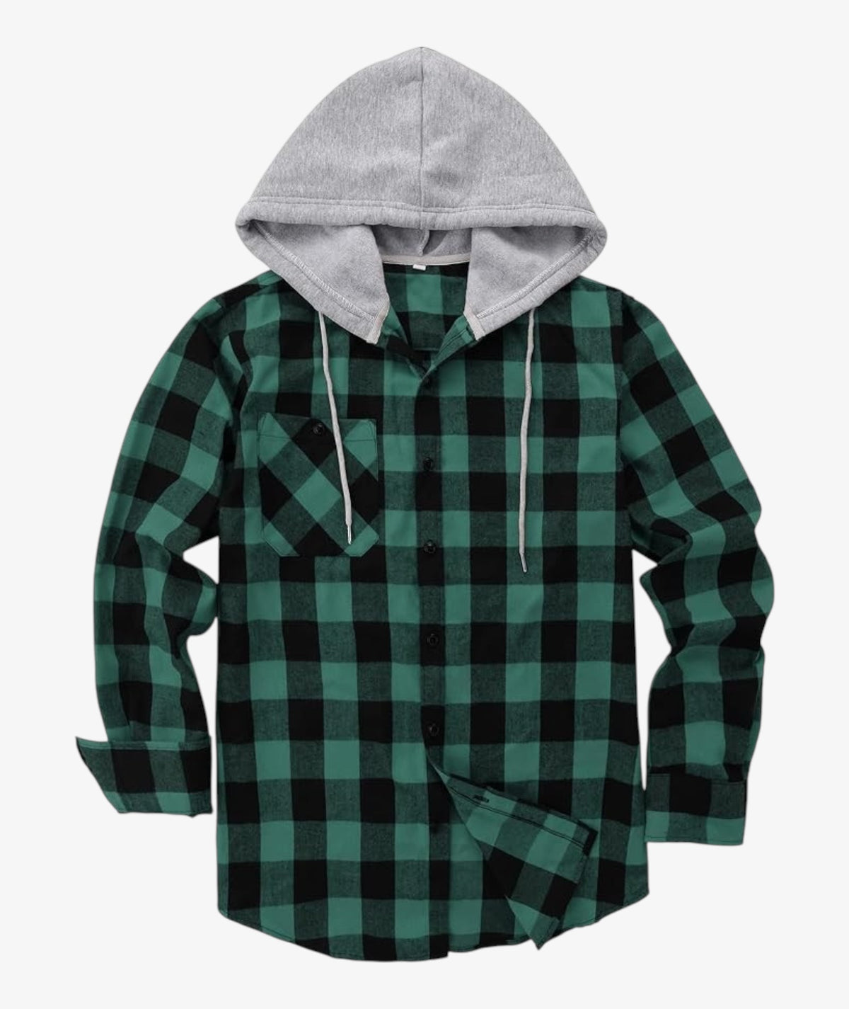Camisa a cuadros con capucha