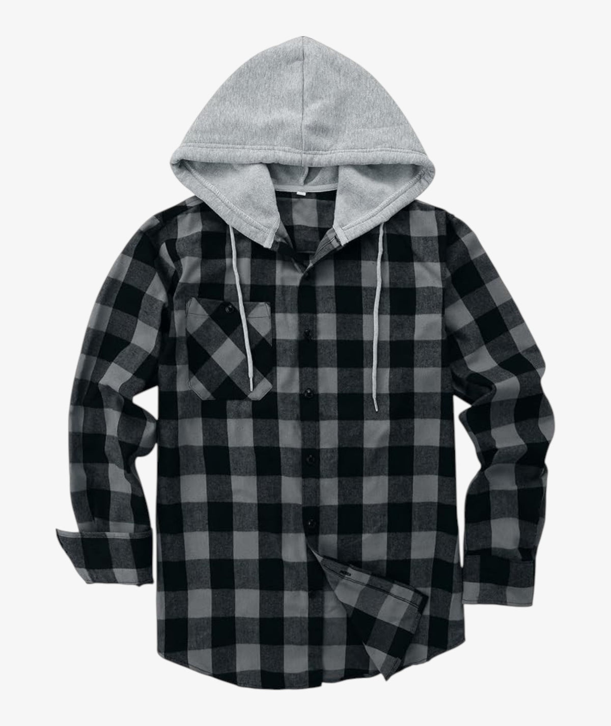 Camisa a cuadros con capucha