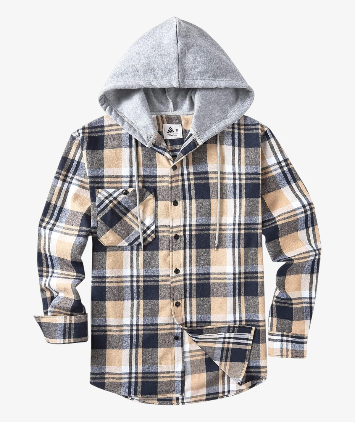 Camisa a cuadros con capucha
