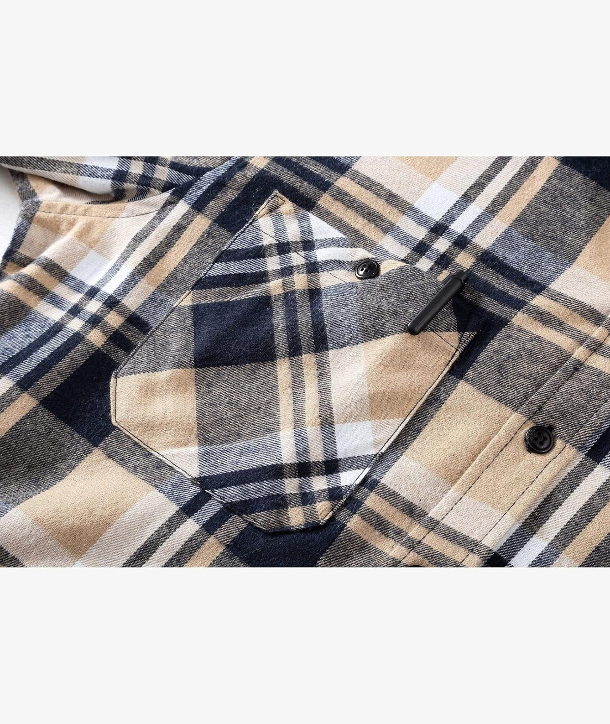 Camisa a cuadros con capucha