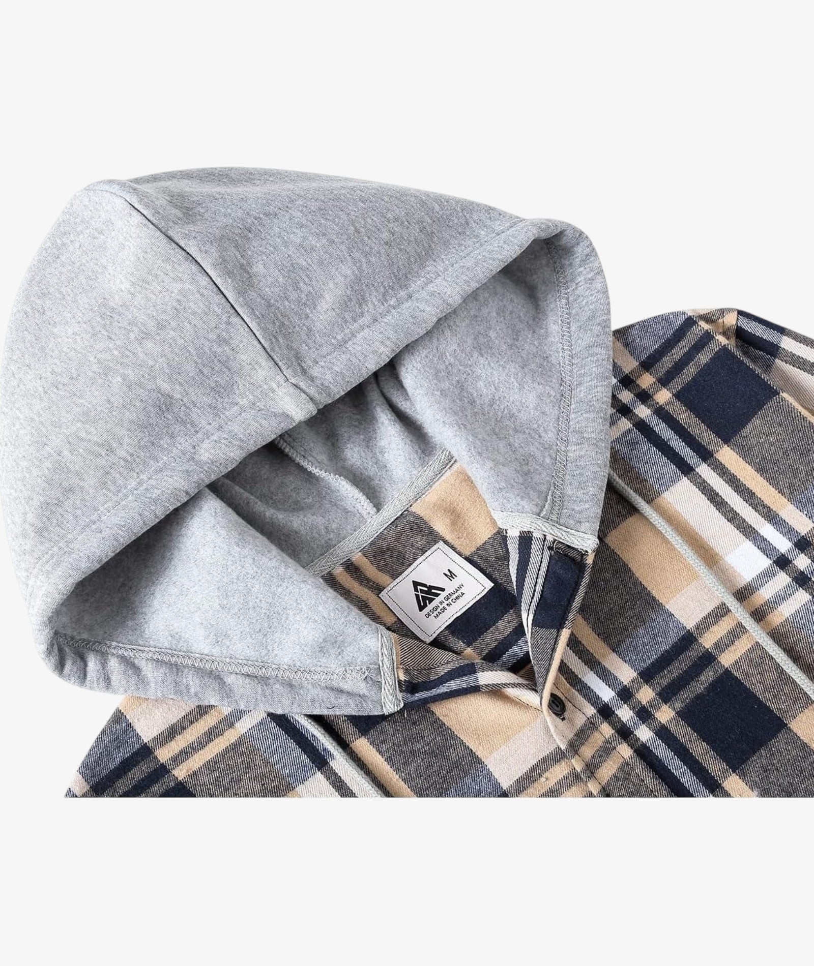 Camisa a cuadros con capucha