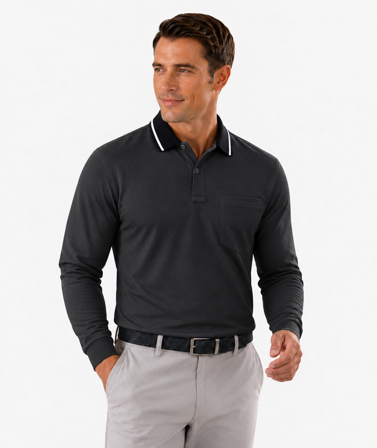 Polo de manga larga deportivo