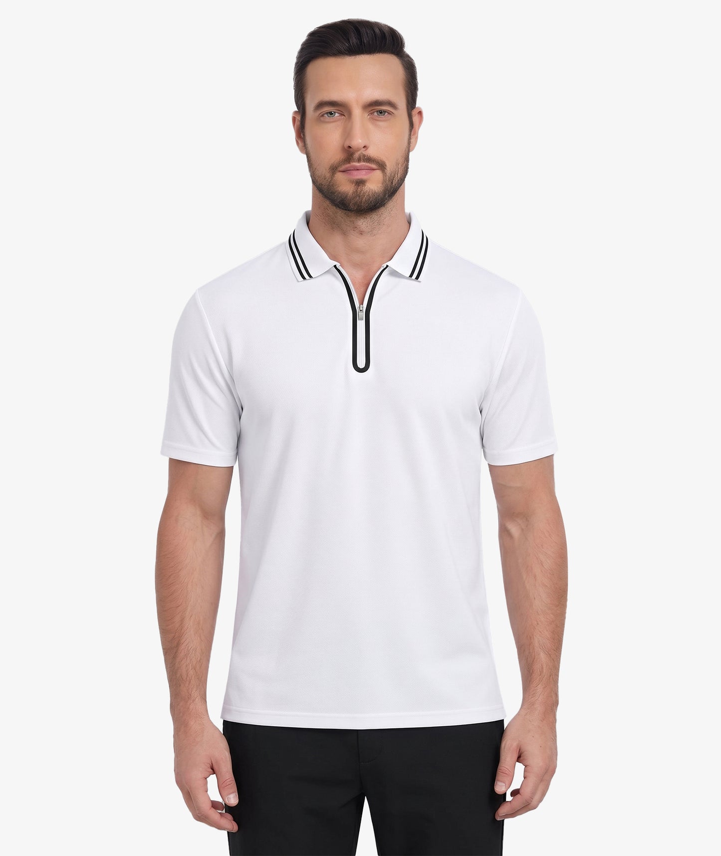 Polo de performance à col zippé