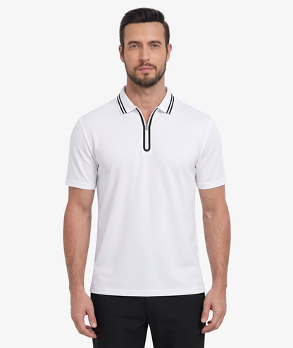Polo de performance à col zippé