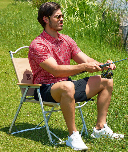 Crimson Flow Golf Polo