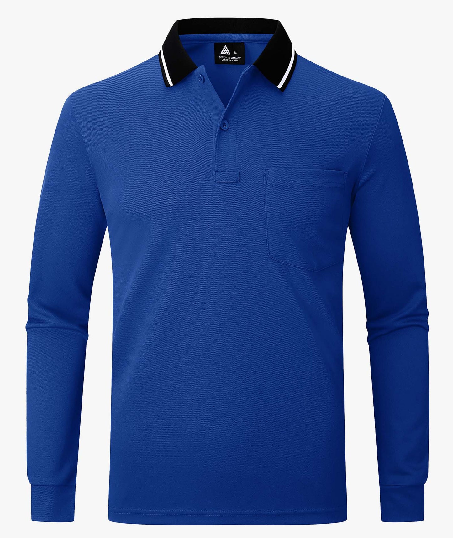 Pocket Long Sleeve Polo Shirt