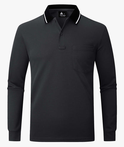 Athletic Long Sleeve Polo Shirt