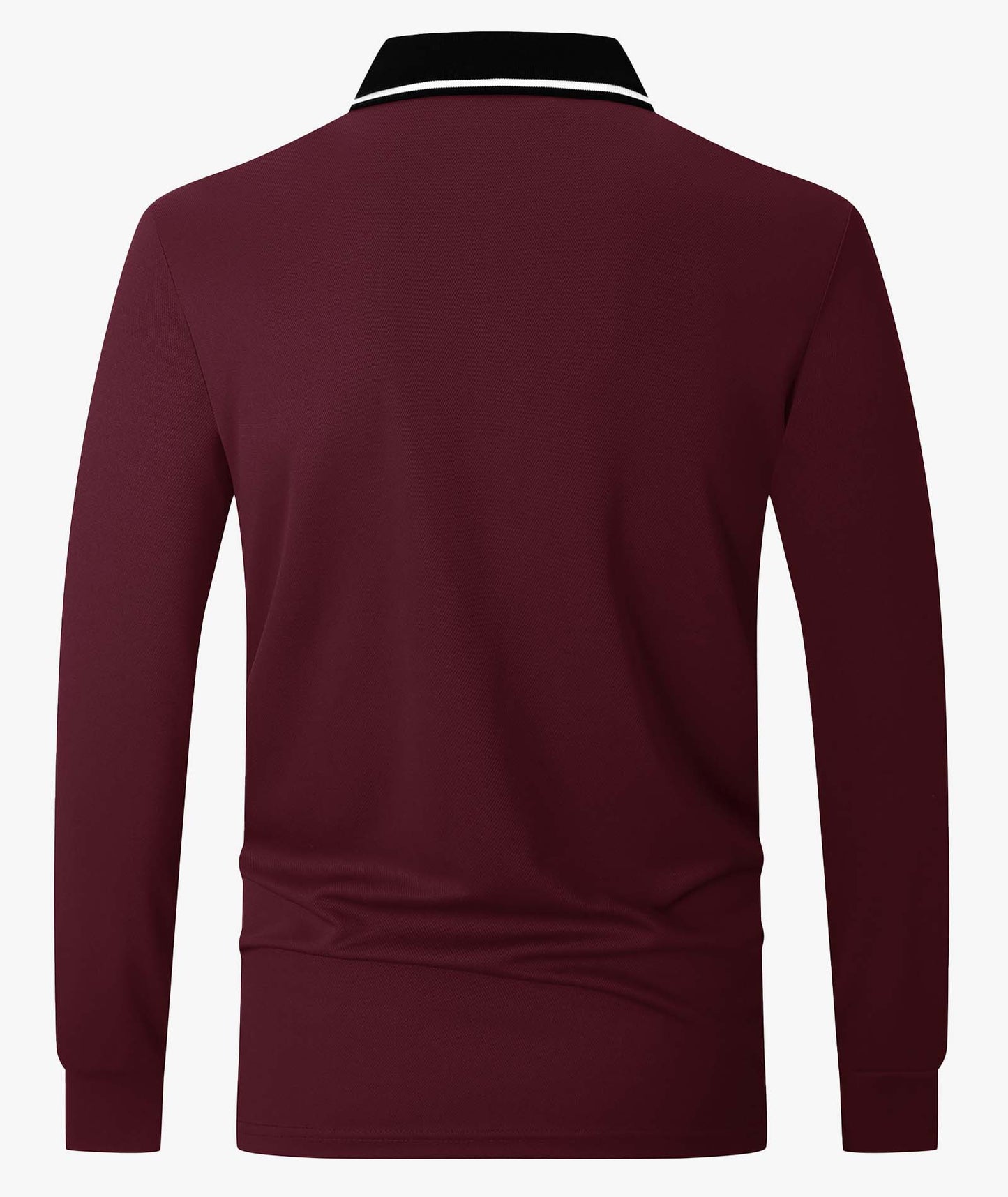 Contrast Collar Long Sleeve Polo
