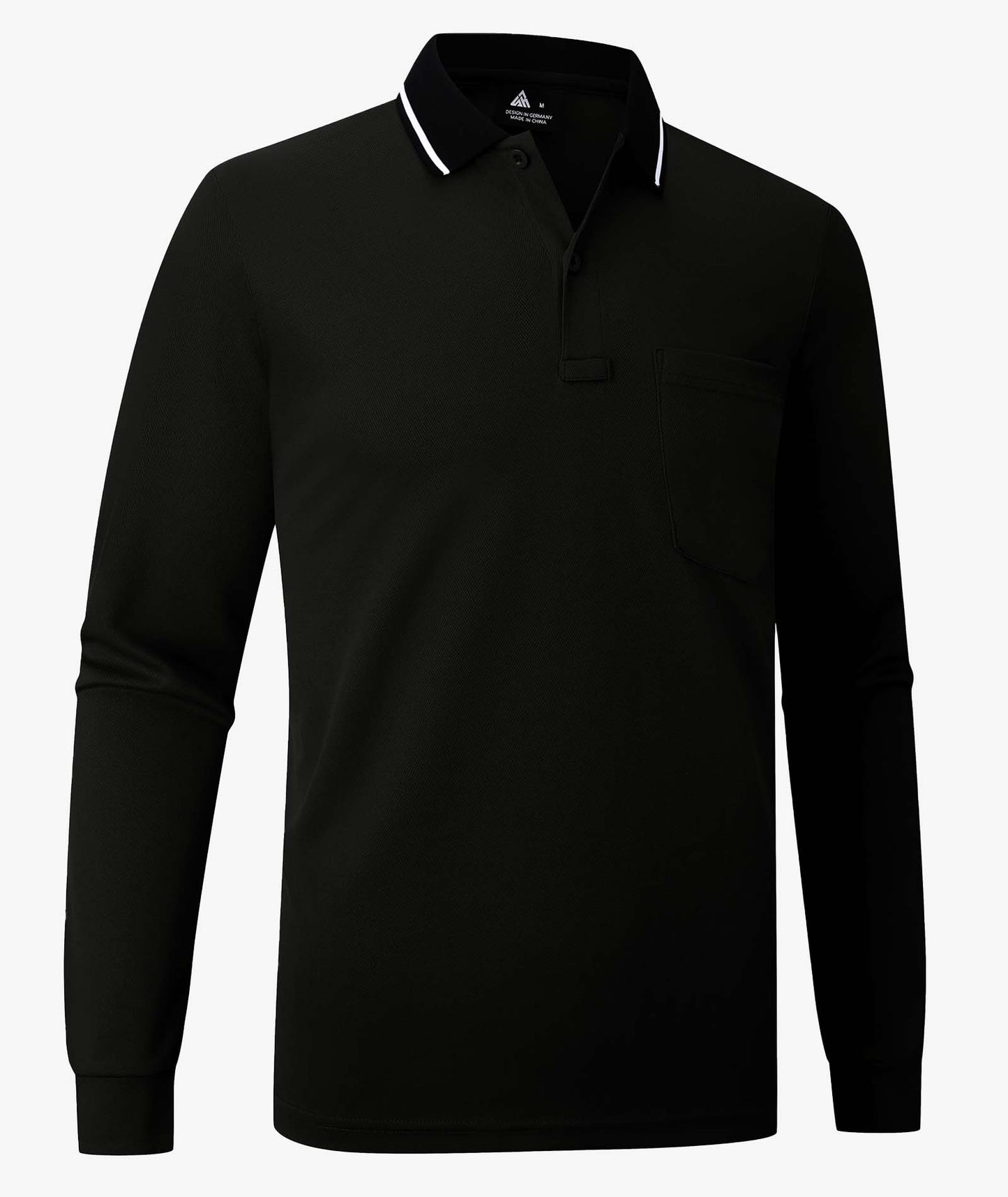 Contrast Collar Long Sleeve Polo