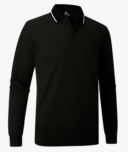 Contrast Collar Long Sleeve Polo