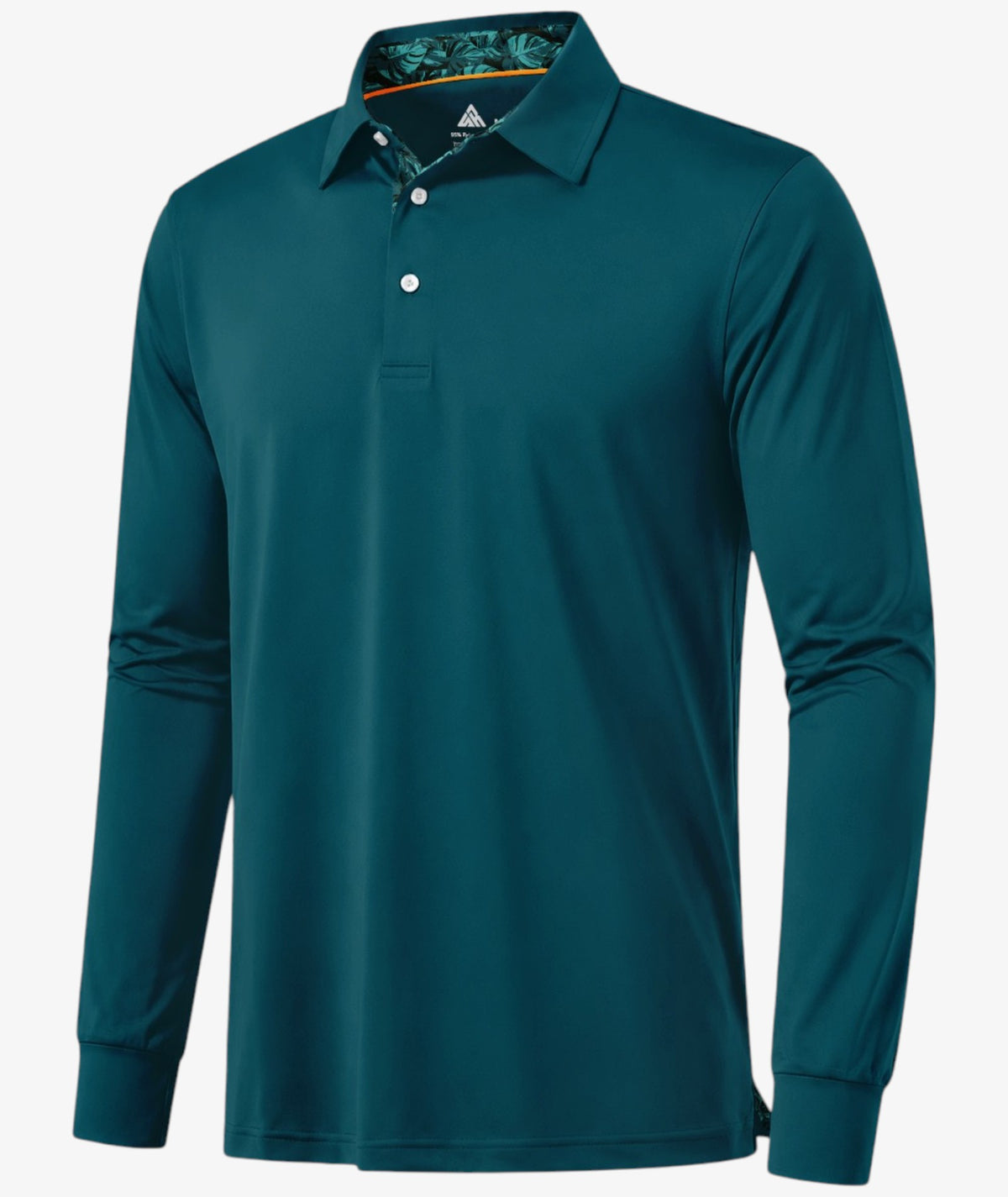 Green Monstera Leaf Collar Polo