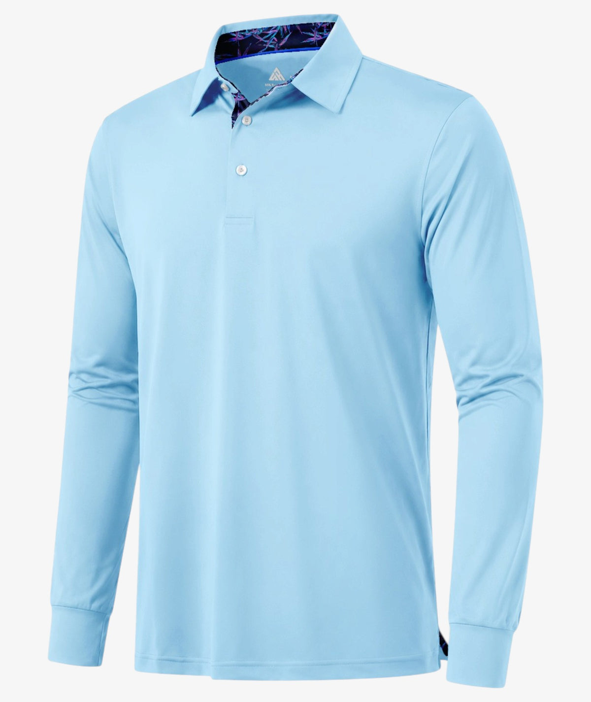 Purple Tropical Leaf Collar Polo
