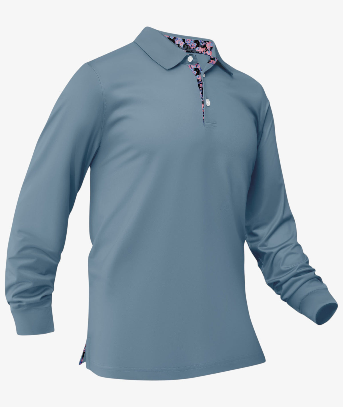 Pink Hydrangea Collar Polo