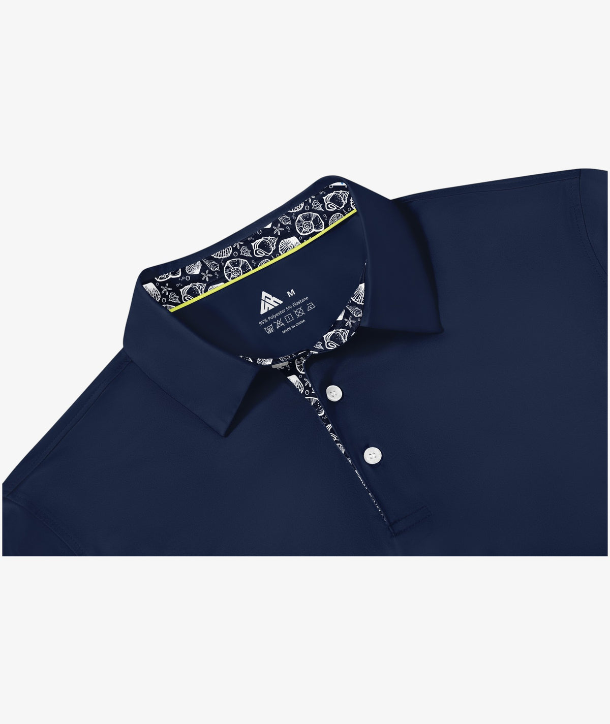 Ocean Print Collar Polo